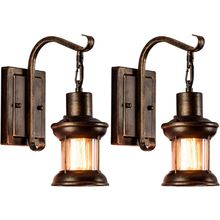 Vintage Glass Wall Sconce Fixtures 2-Pack, Rustic Nordic Glass Wall Light Fixtur