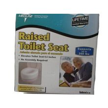 Medline Microban Raised Toilet Seat with Lock