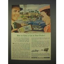 1955 Hertz Rent A Car Ad - Carry In Your Pocket