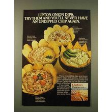 1976 Lipton Onion Soup Mix Ad - Onion Dips