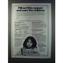1981 Save the Children Ad - Fill Out this Coupon
