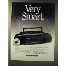 1989 Magnavox Boom Box Ad - Very Smart.