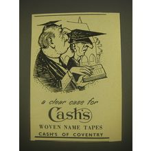 1958 Cash's Woven name tapes Ad - A clear case for Cash's Woven name tapes