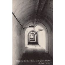 Transverse Corridor German Underground Hospital Guernsey Real Photo Postcard