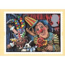 Circus Clowns Emily Firmin Justin Mitchell Painting PHQ Postcard