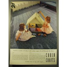 1961 Cabin Crafts Carpets Ad - Send for swatches of Cabin Crafts nylon carpets