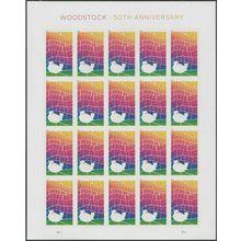 Woodstock - 50th Anniversary of Woodstock - 20 Current Rate Stamps Scott 5409a