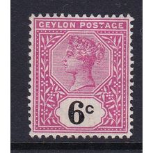 CEYLON 1899 6c MINT SG259