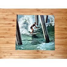 1960s Surfing Photo Magazine Print, Californian Surfer Riding Waves