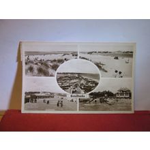 multiview, SANDBANKS, DORSET used vintage postcard RP Photo Precision 1952 pm =