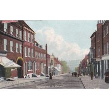 EC896 ST ALBANS - HOLYWELL HILL. PRINTED POSTCARD