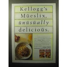 1993 Kellogg's Mueslix Cereal Ad - Unusually Delicious
