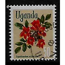 UGANDA 1969 FLOWES 50c SPATHODEA NICOTICA FINE USED#