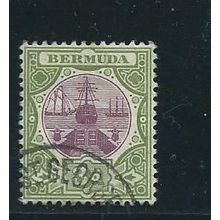 bermuda stamps sg33 used sg 33 crown ca