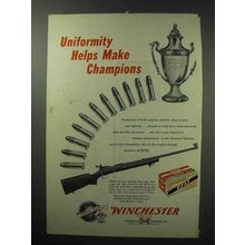 1950 Winchester Model 52 Rifle & EZXS Ammunition Ad - Champions