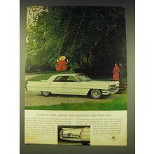 1963 Cadillac Car Ad - Cadillacs ride almost too smoothly for little girls