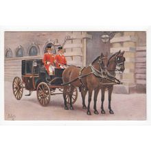 Coach & Horses Royal Clarence Mews Buckingham Palace Tuck's Oilette Art Postcard