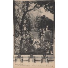 Chateau de Pau Le Jardinage Tapisserie Old Painting Postcard