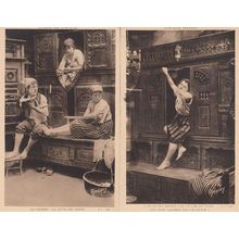 Ladies In Cupboards 2x Autour Des Lite Clos Amaury Comic Postcard s