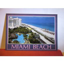 THE FOUNTAINEBLEAU HILTON HOTEL, MIAMI BEACH, FLORIDA unused postcard #