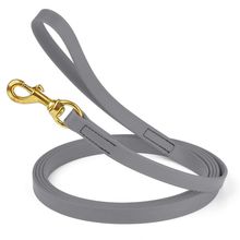 Dog Pet Leash Battleship Gray w/ Brass Hardware W 3/4" - L20'