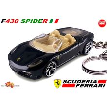 VERY RARE KEYCHAIN BLACK FERRARI F430 SPIDER CUSTOM Ltd Ed.