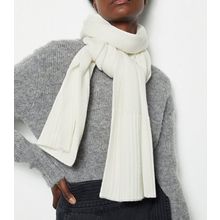 KAREN MILLEN Rib Knit Scarf Ivory BNWT