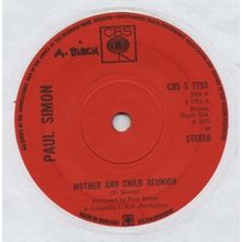 Paul Simon - Mother and child reunion 1972 7" single vinyl record CBSs7793