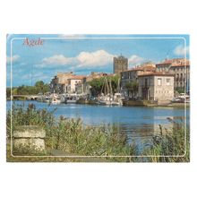 AGDE, FRANCE used vintage postcard 1993 postmark /