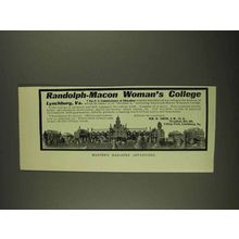 1908 Randollph-Macon Woman's College Ad
