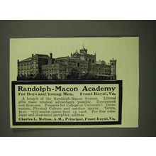 1908 Randolph-Macon Academy Ad