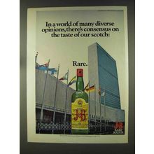 1977 J&B Scotch Ad - Many Diverse Opinions