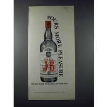 1977 J&B Scotch Ad - Pours More Pleasure