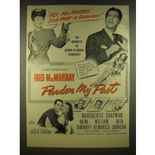 1945 Pardon My Past Movie Advertisement - Fred MacMurray