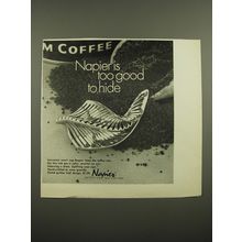 1968 Napier Fluted Golden Leaf Design Pin Ad - Napier is too good to hide