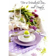 To A Wonderful Son & Family - Easter Greeting Card - 22866