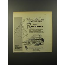 1954 Intercontinental Hotels Hotel Reforma Ad - Million Dollar Dress
