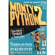 Monty Python 2 Rare French Theatre De Paris Advertising Postcard