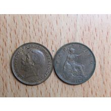 GB 1928 George V Farthing Coin