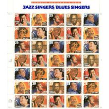 Blues and Jazz Singers Sheet of Thirty Five 29 Cent Stamps Scott 2854-61