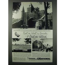 1948 Canadian National Railway Ad - East or West in Canada