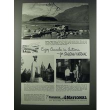 1948 Canadian National Railway Ad - Enjoy Canada in Autumn