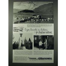 1948 Canadian National Railway Ad - Enjoy Canada in Autumn