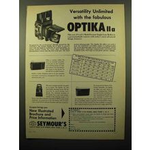 1961 Optika IIa Camera Ad - Versatility