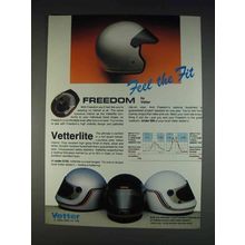 1982 Vetter Freedom and Vetterlite Motorcycle Helmet Ad