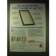 1989 Velux Skylight Ad - You can get a genuine Velux skylight for only $143