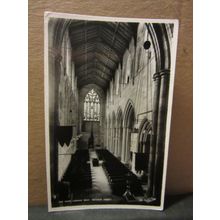 THE NAVE, HEXHAM ABBEY, NORTHUMBERLAND .. unused postcard RP. by Walter Scott =