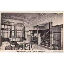 Panelled Hall Avon Tyrrell Hampshire Real Photo Postcard