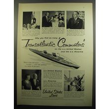 1955 United States Lines Cruise Ad - Mr. M.W. Clement, Mr. William T. Gossett