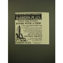 1961 Barbizon-Plaza Hotel Advertisement - For travel-wise men and women